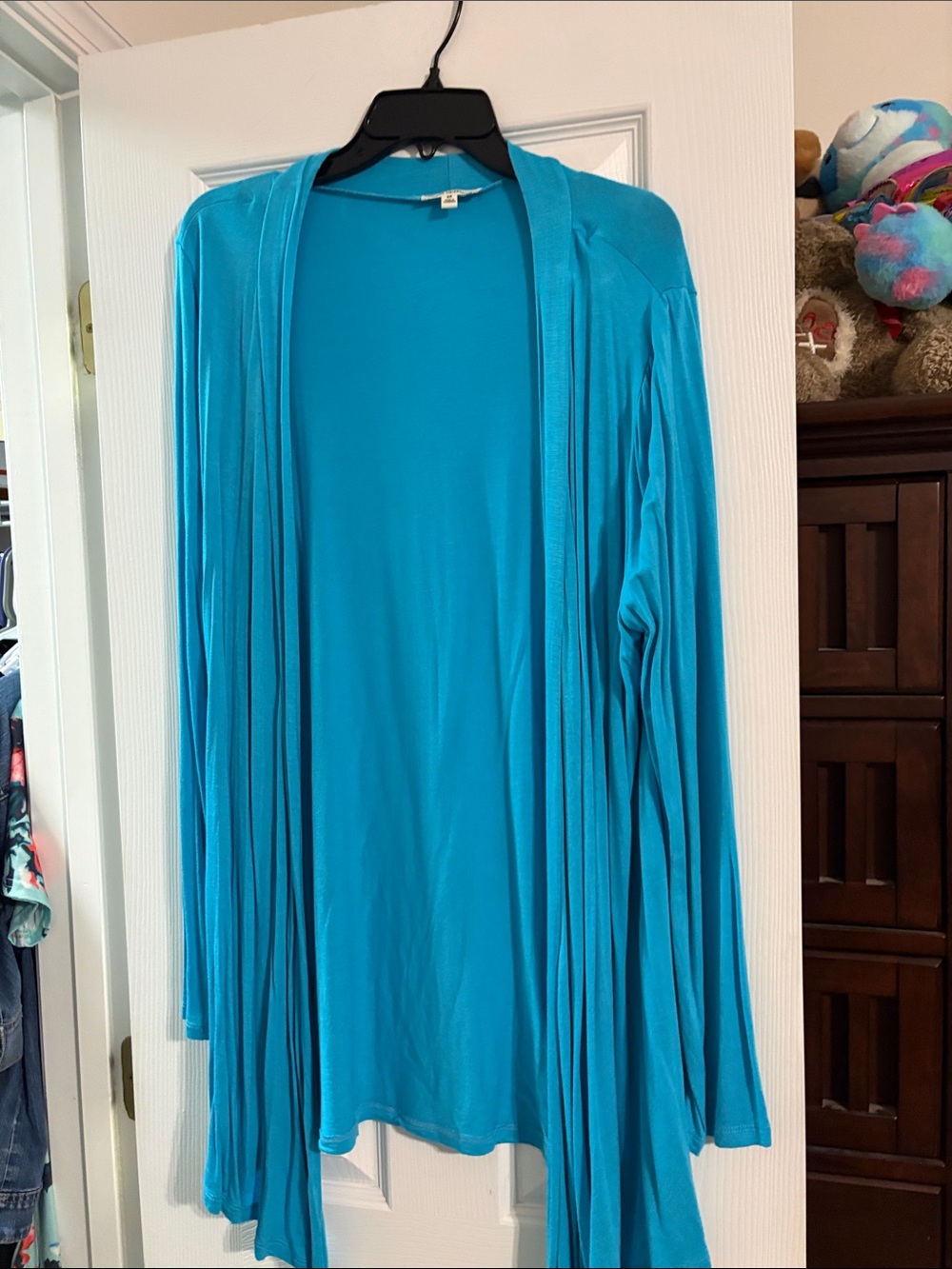 Zenana Outfitters Bright Turquoise Knit Cardigan